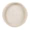 17&#x22; Whitewashed Round Hand-Carved Decorative Paulownia Wood Tray